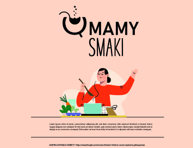 Projektowanie logo dla firm,  Logo dla cateringu QmamySmaki, logo firm - QmamySmaki 